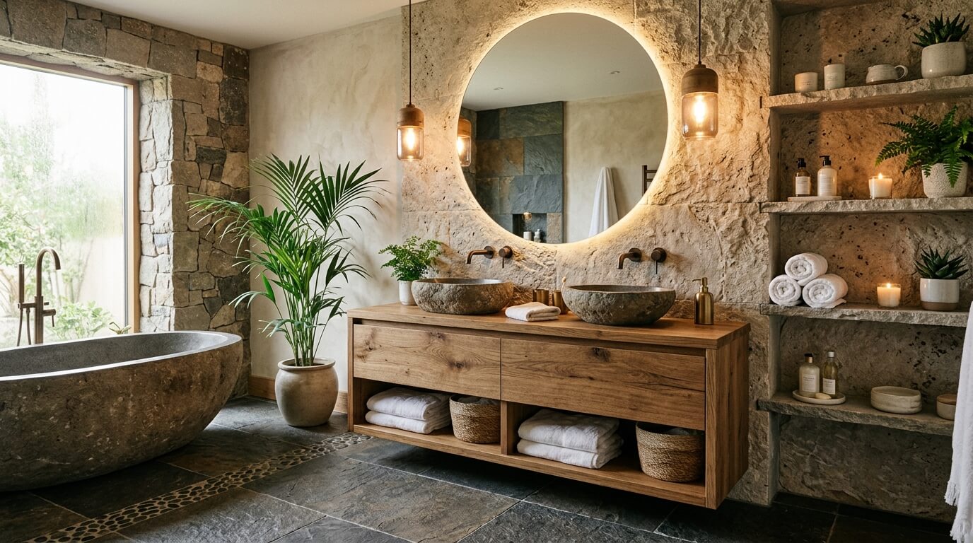 anahtar teslim banyo tadilatı ve modern çizgilere sahip ferah banyo yenileme projesi