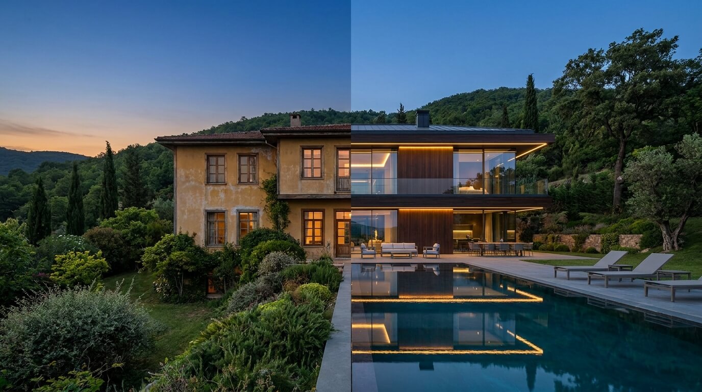 Bursa anahtar teslim lüks villa salon dekorasyonu