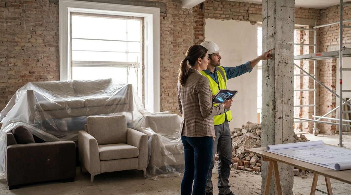 Villa yenileme öncesi 3D mimari proje ve taşıyıcı testleri